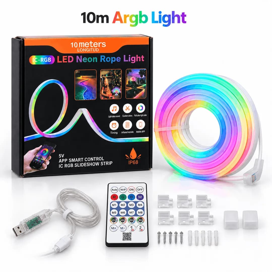 10M ARGB Neon Rope Light - App & Remote Control