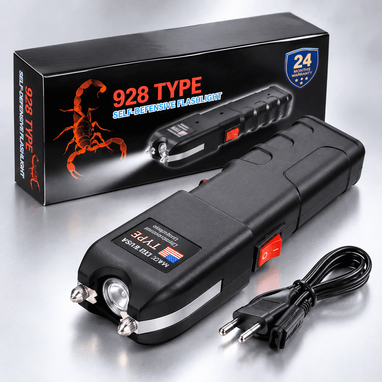 928 Type Stun Gun with LED Flashlight
