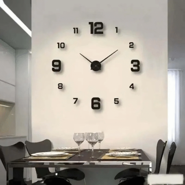 Modern 3D DIY Wall Clock - Image 2