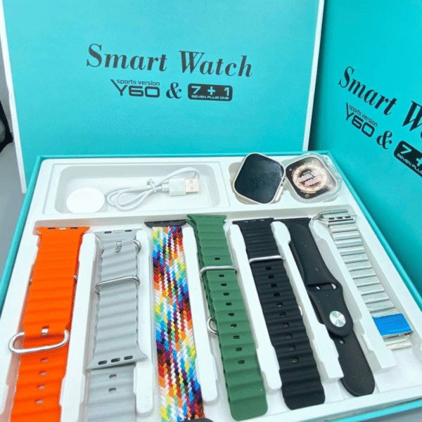 Y60 ultra smart watch sports version with 7 in 1 straps - Image 2