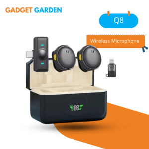 Q8 Wireless Lavalier Microphone Magnetic Recording Live Streaming Noise Cancellation