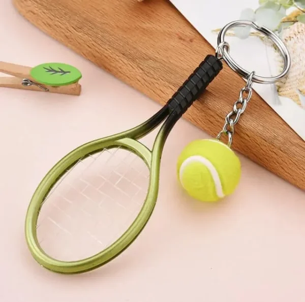 Tennis Racket Ball Key Chain - Image 3