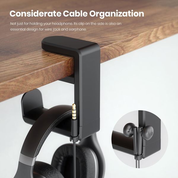 Table Side Clip Hook Headphone Stand - Image 6